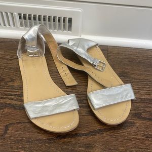 Silver Nine West sandals